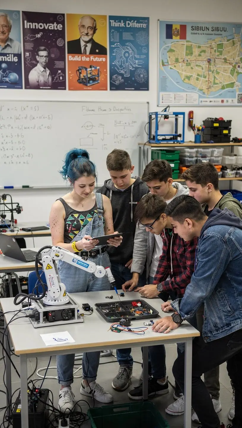 Echipamente tehnologice conectate în rețea, demonstrând integrarea soluțiilor automate în viața cotidiană.